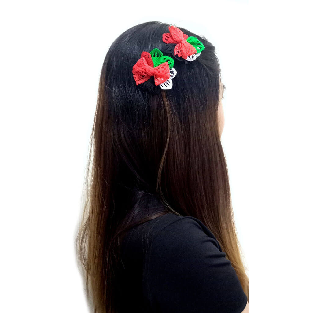 UAE Hair Clip Lace Embroidery