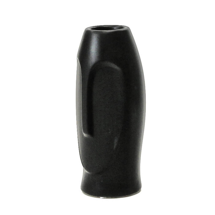 Medium Black Ceramic Modern Pedestal Bowl 5.3" W X 5" H