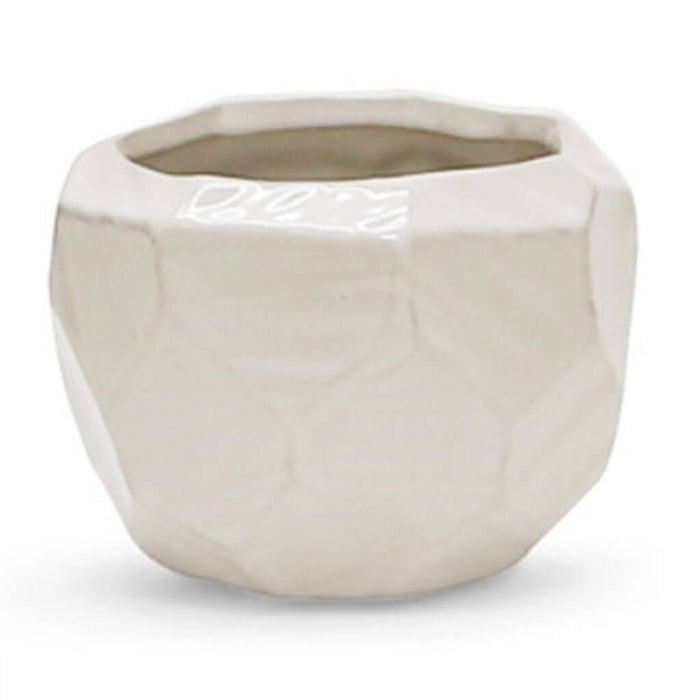 Small Gold Geometric Pot 4in W x 2.75in H