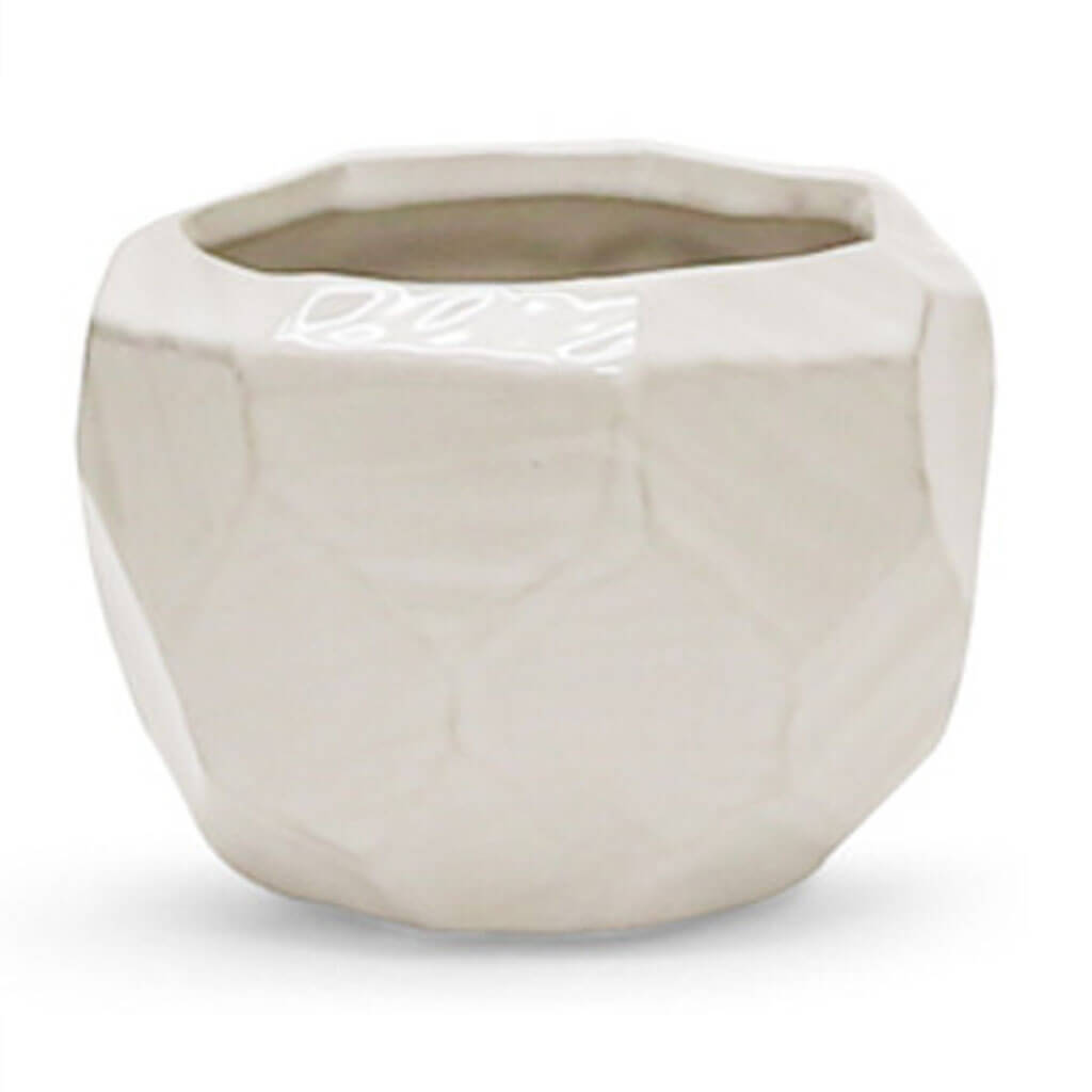 Small Gold Geometric Pot 4in W x 2.75in H