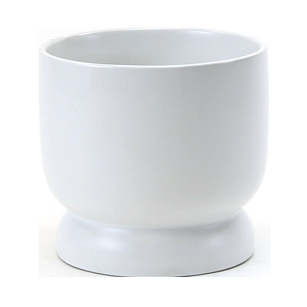 White Formed Vase 9" H