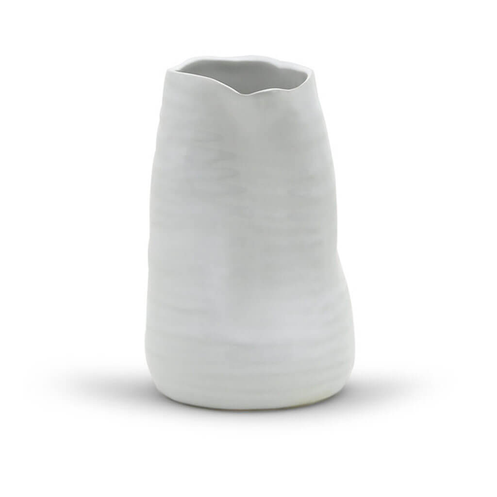 Small Green Fern Ceramic Oval Vase 5.5" W X 2.7" L X 2.8" H