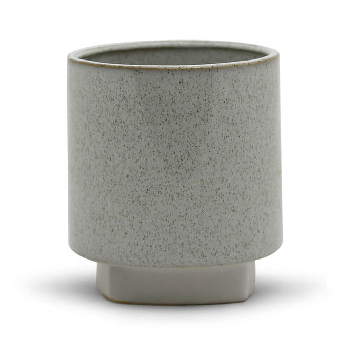Medium White Bowl Pot 5" H
