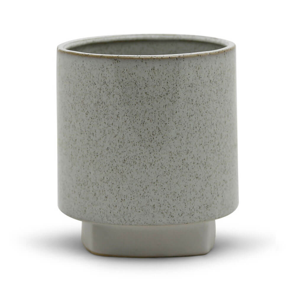 Medium White Bowl Pot 5" H