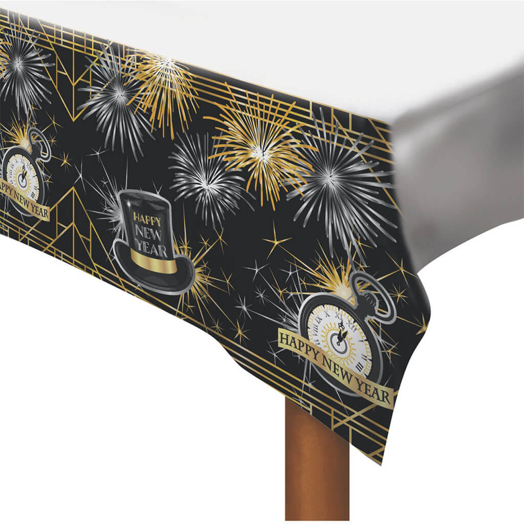 New Year&#39;s Table Cover, 54in x 108in