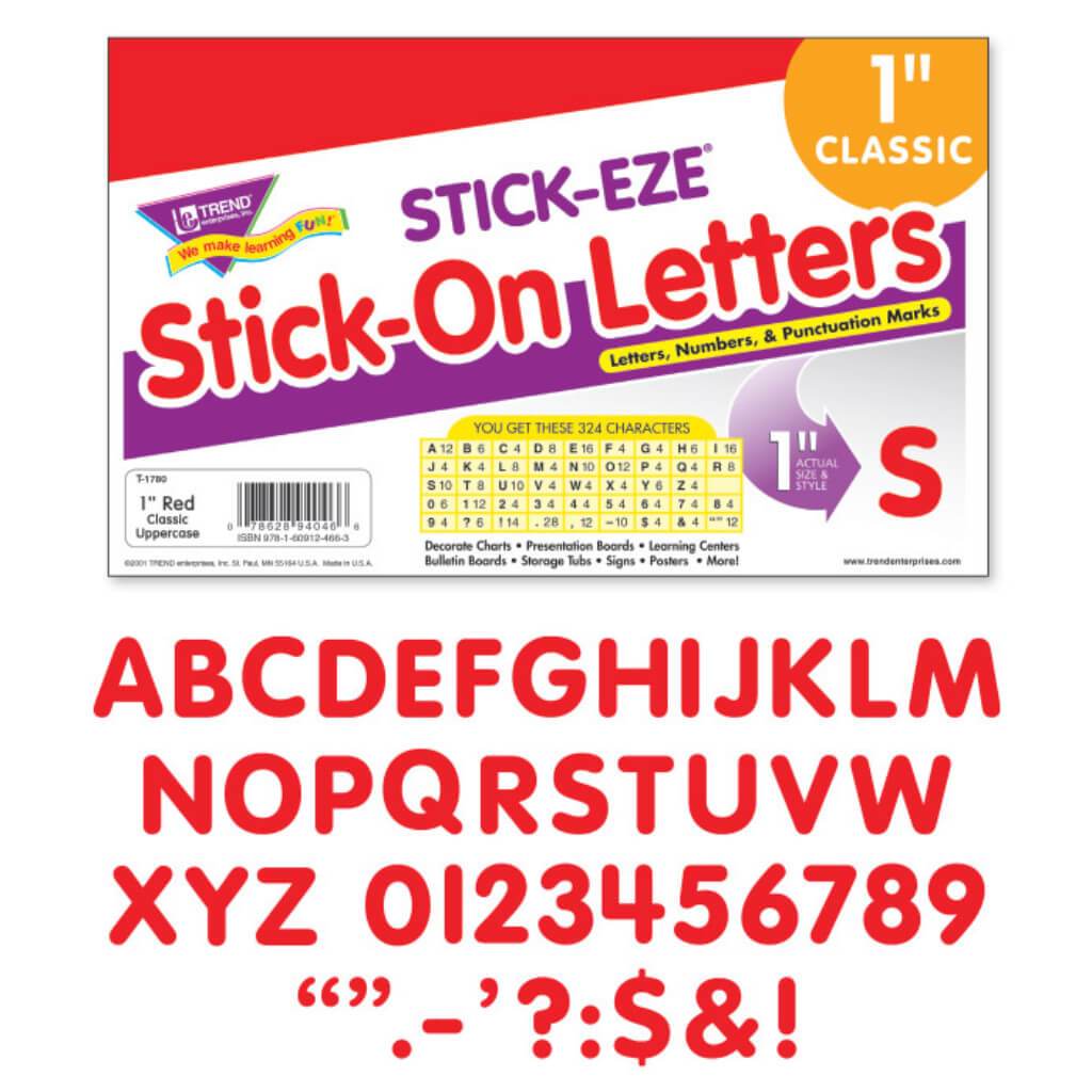 Stick-On Letters Classic Red 