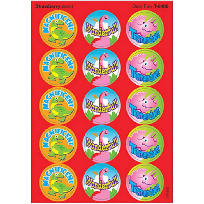 Dino Fun Strawberry Stinky Stickers 
