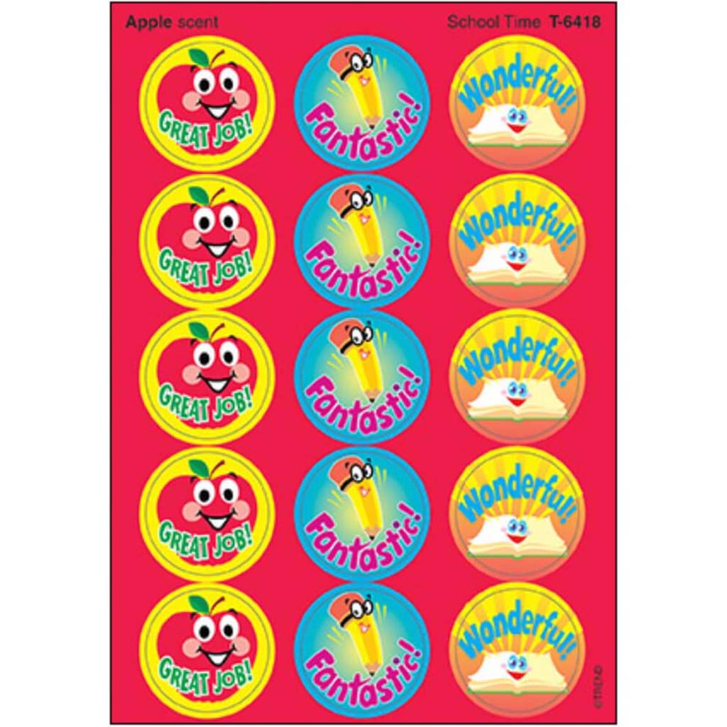 School Time Apple Scent Stinky Stickers 