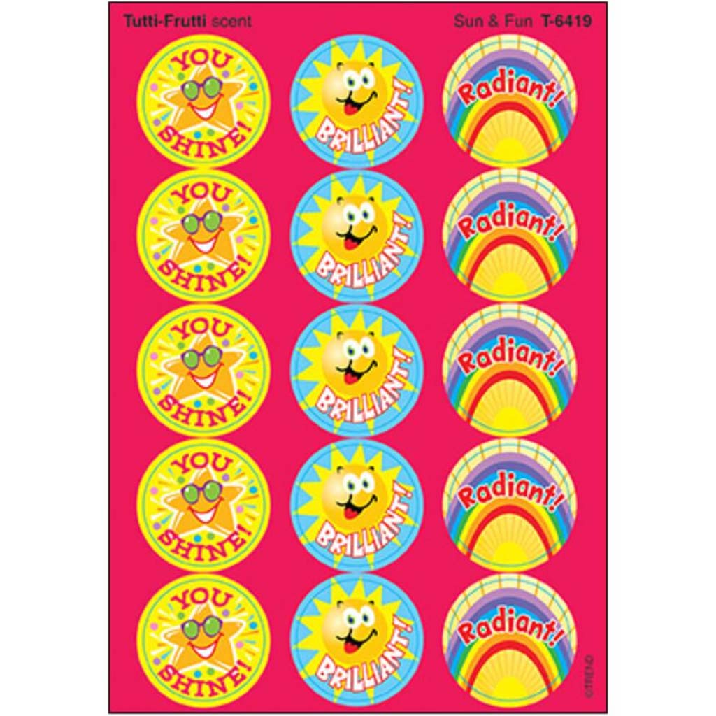 Sun &amp; Fun Tutti-Frutti Scent Stinky Stickers 