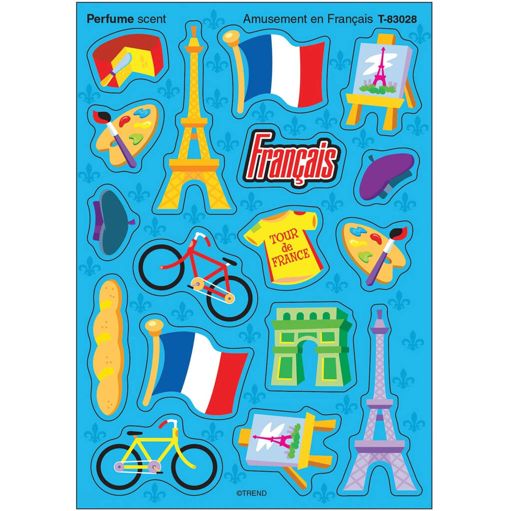 Amusement en Francais, Perfume scent Scratch 'n Sniff Stinky Stickers