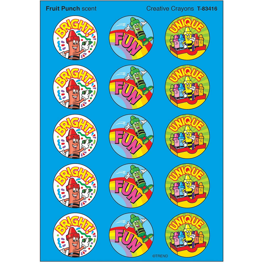 Creative Crayons, Fruit Punch scent Scratch 'n Sniff Stinky Stickers