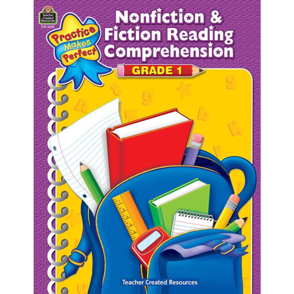 Nonfiction &amp; Fiction Reading Comprehension Book Grade 1 