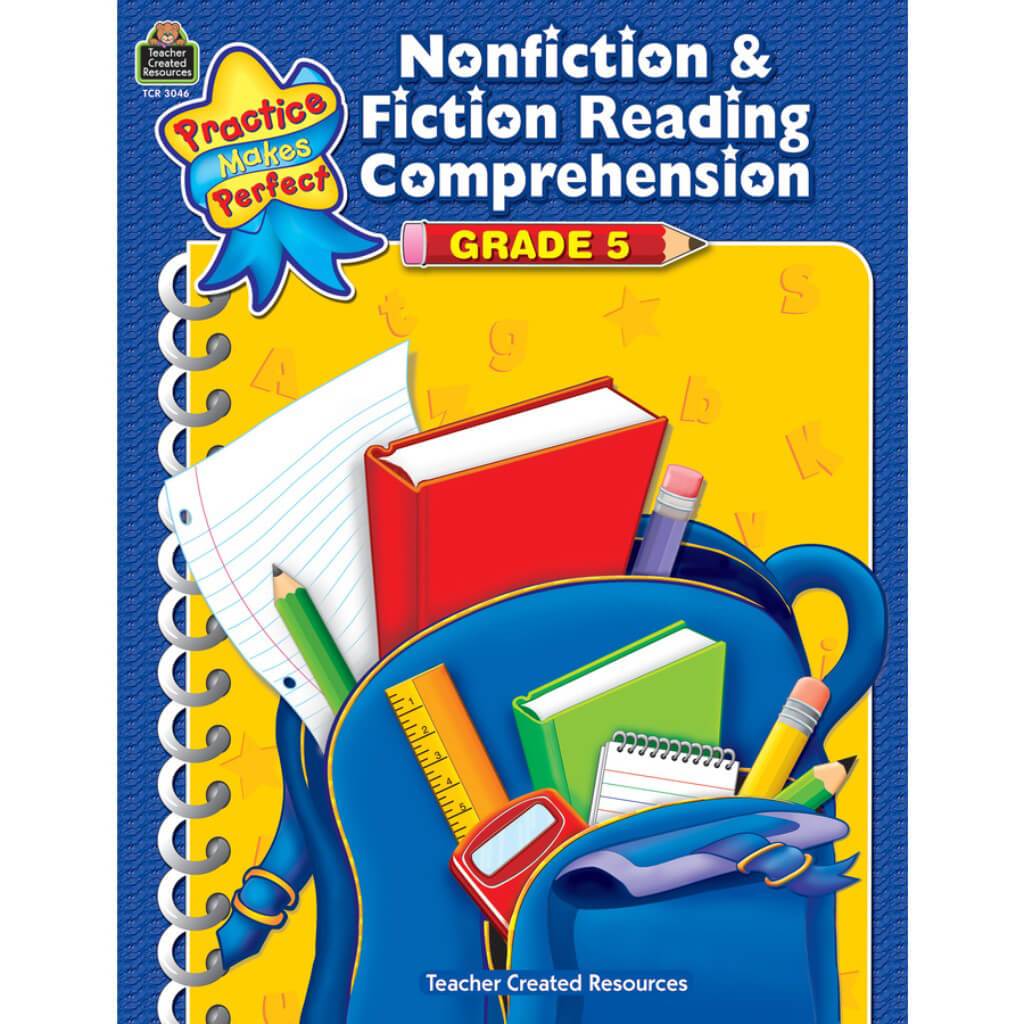 Nonfiction &amp; Fiction Reading Comprehension Book Grade 5 