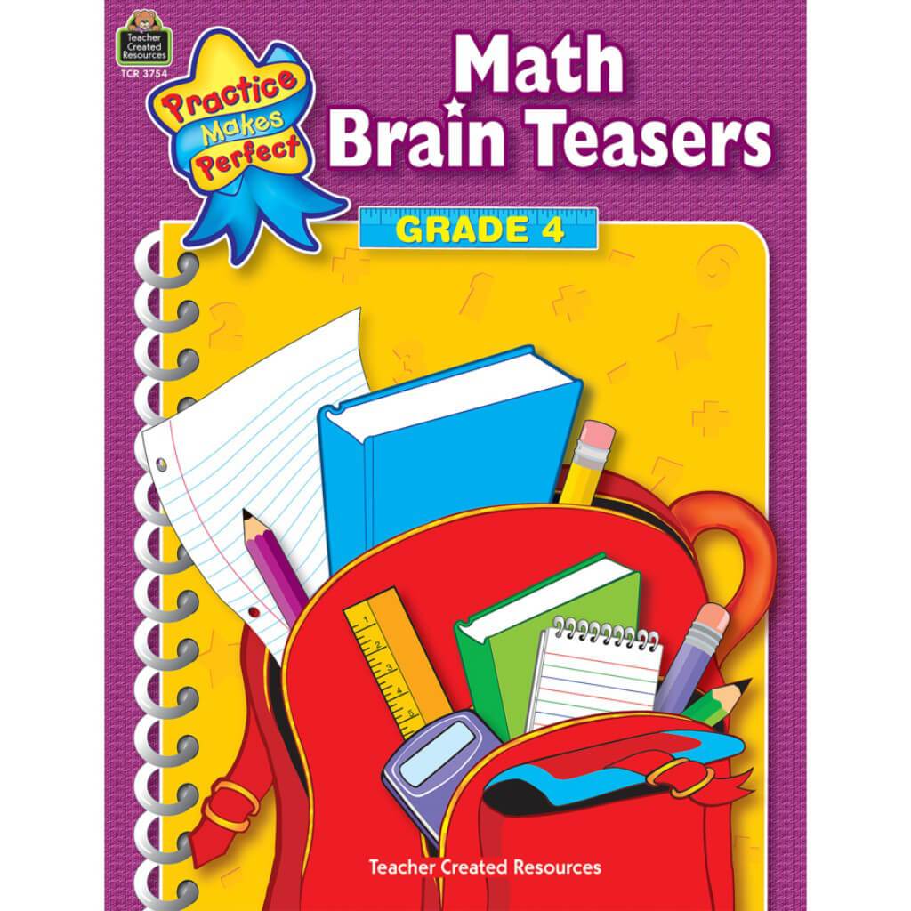 Math Brain Teasers Book Grade 4 