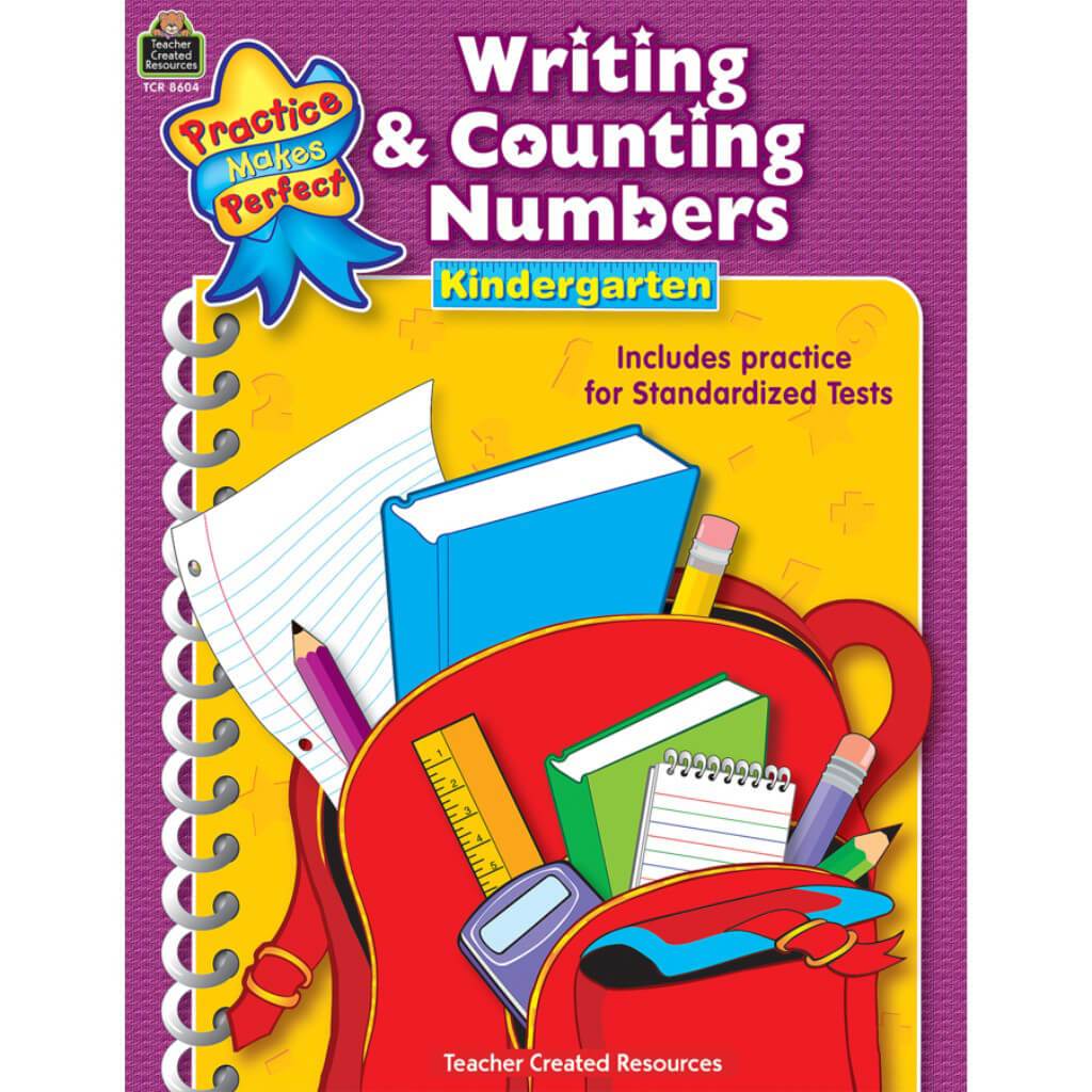 Writing &amp; Counting Number Book Grade K 