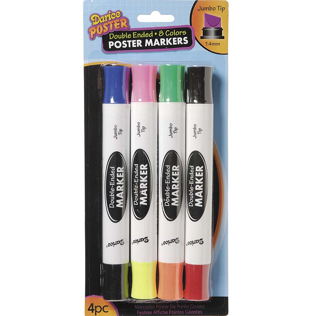 Poster Markers 2 in 1 4 Pack 