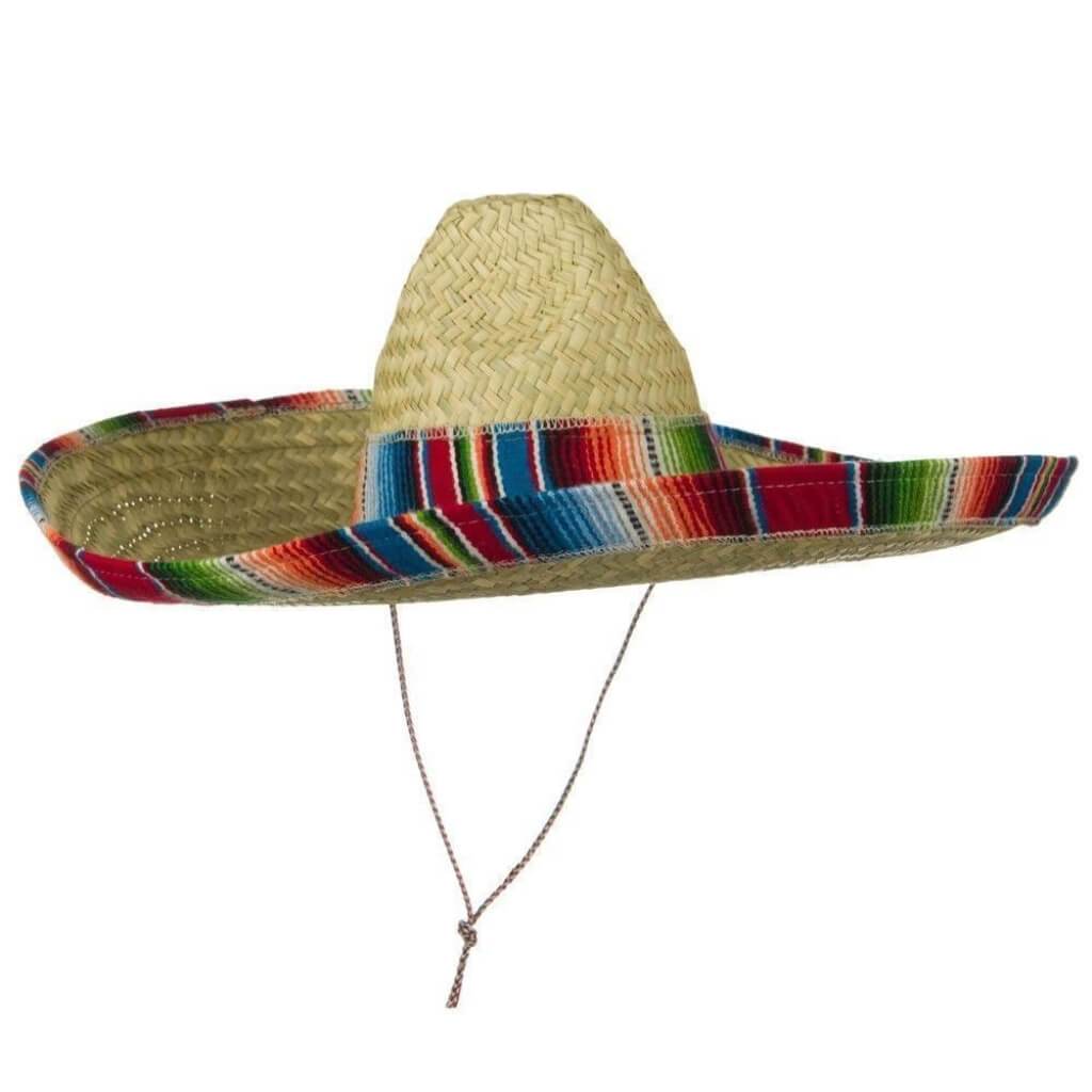 Sombrero with Serape Band Multicolor 