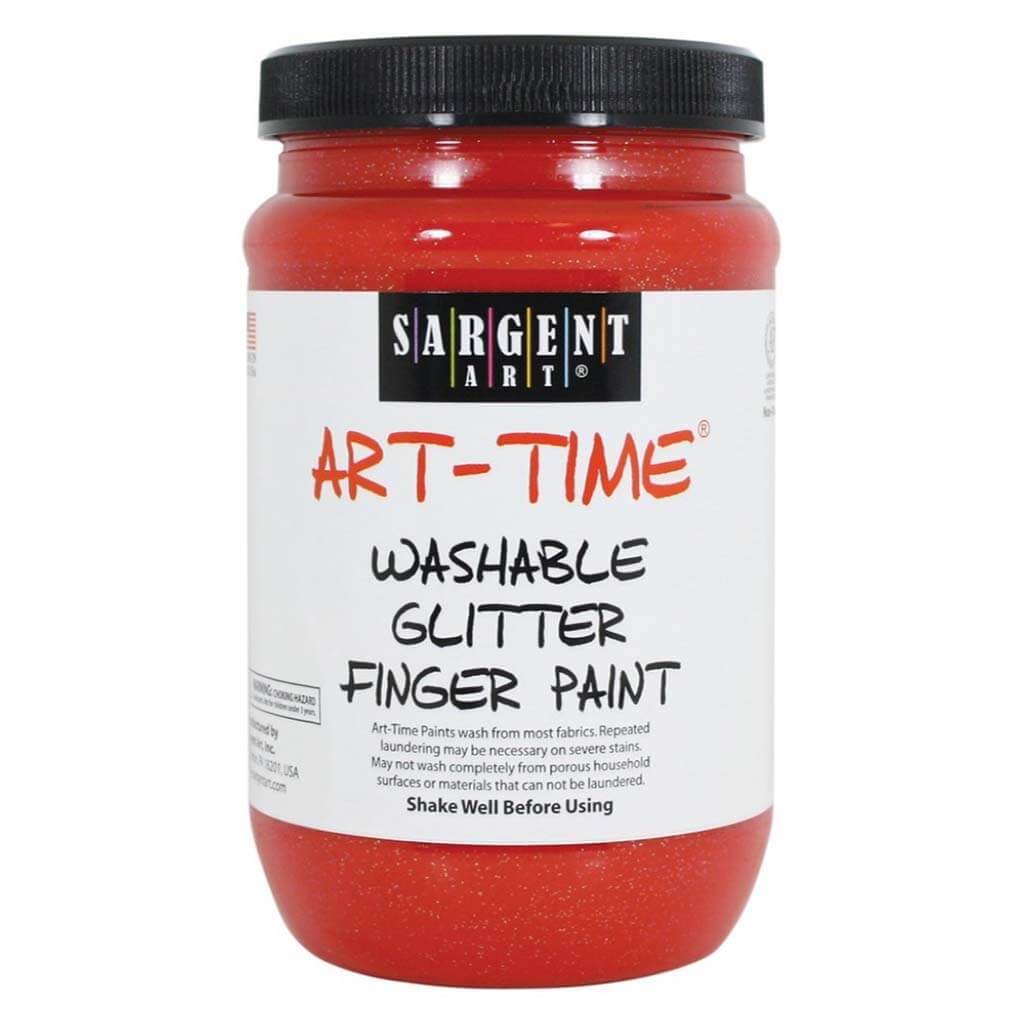 Art Time Washable Glitter Finger Paint 16oz