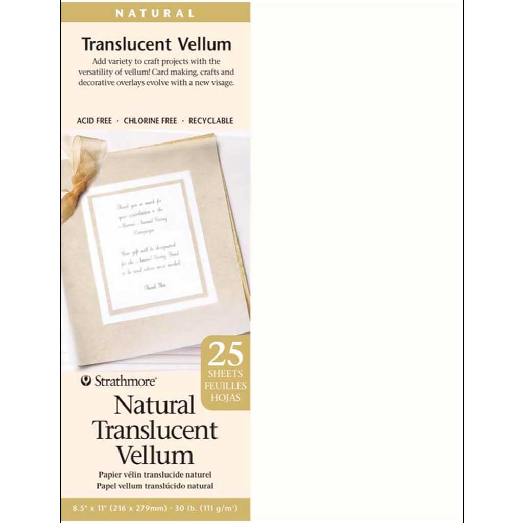 Strathmore Natural Translucent Vellum 8.5in x 11in