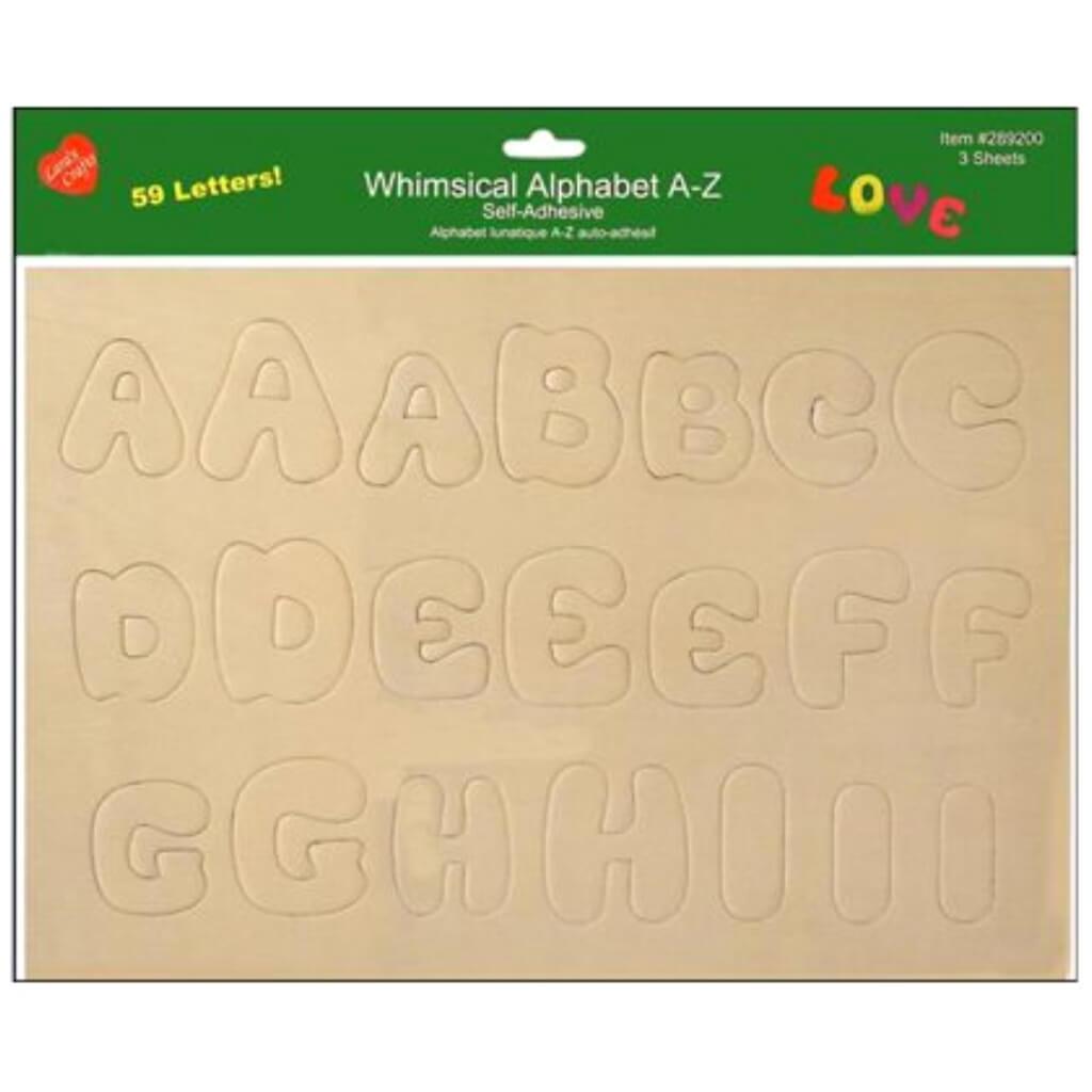 Whimsical Alphabet A-Z 59 Letters