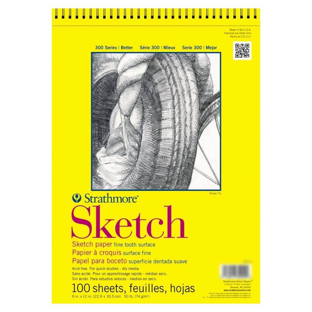 Strathmore 300 Series Sketch Pad 9in x 12in 100 Sheets
