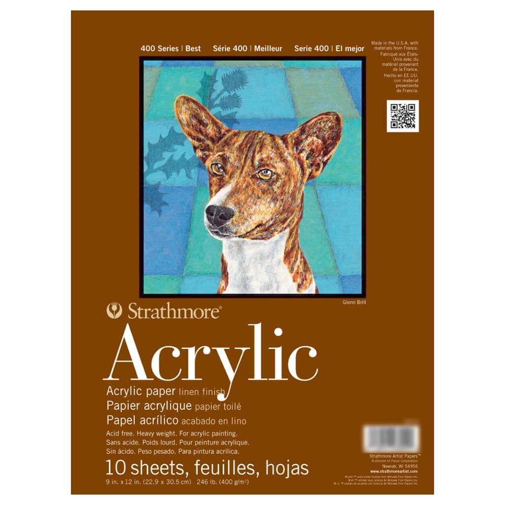 Strathmore Acrylic Paper Pad 9in x 12in 10 Sheets