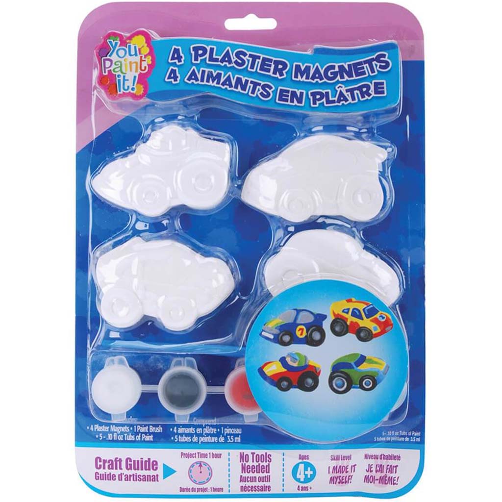 You Paint It Magnet Cars 4pcs