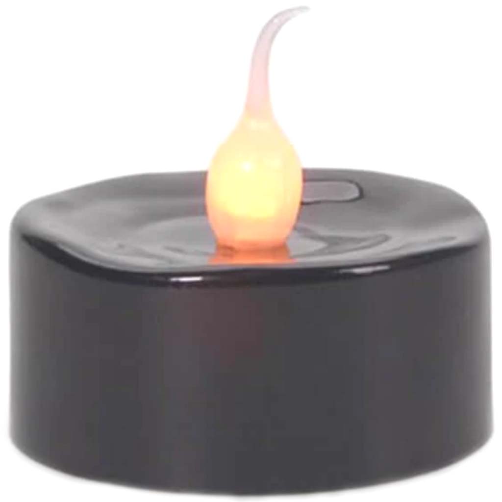 LED Tea Lights Black 3 pieces 