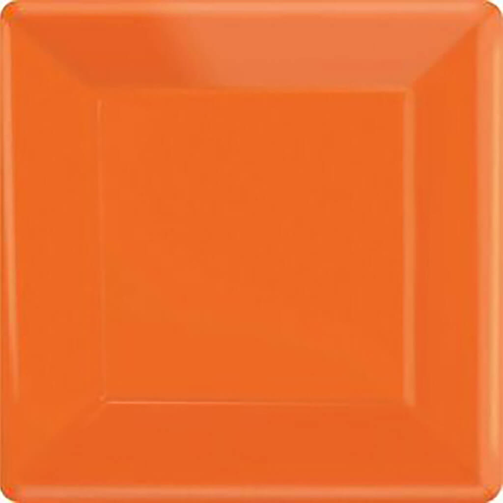 Plates Square Orange 10in