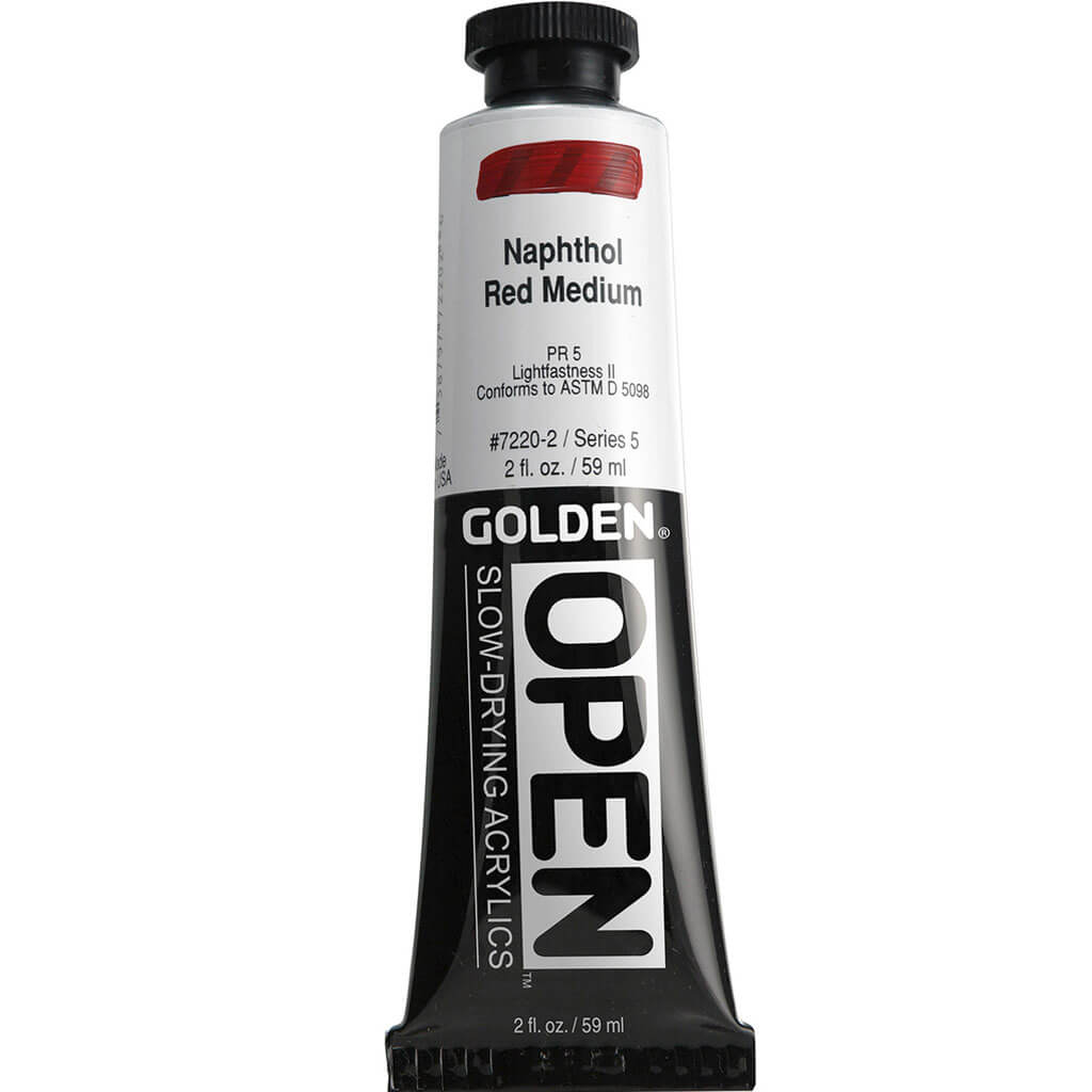 Golden Open Acrylics Naphthol Red Medium 2oz