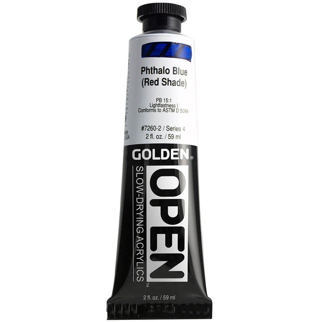 Golden Open Acrylics Phthalo Blue (Red Shade) 2oz