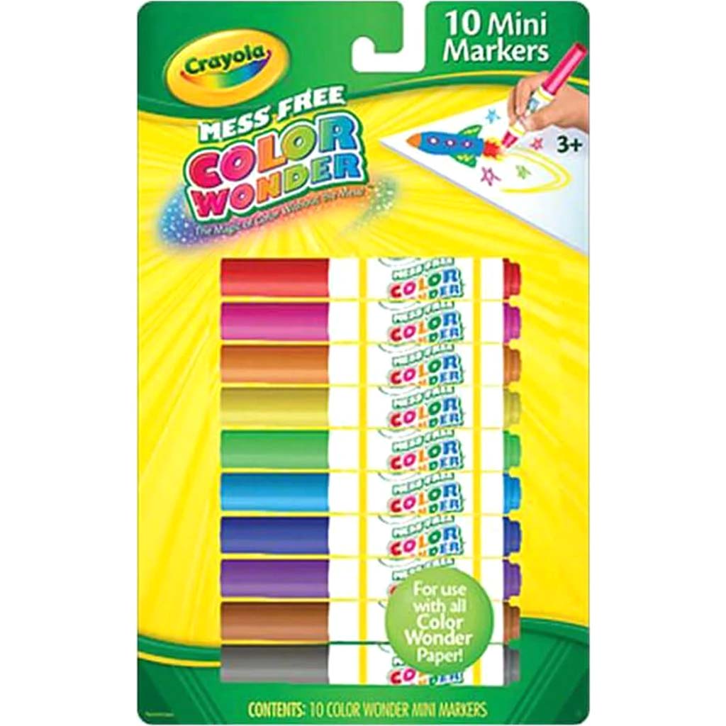 Crayola Color Wonder Markers, Mini - 10 markers