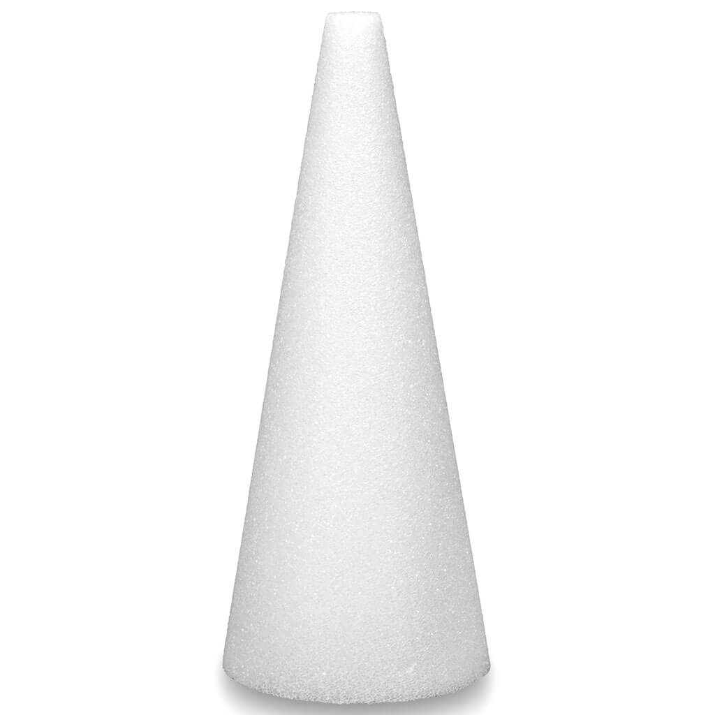 Styrofoam Cone 15x4in White