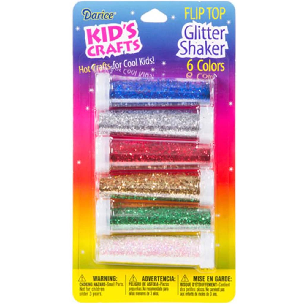 Kid's Glitter Shakers .25oz each 6 pack 