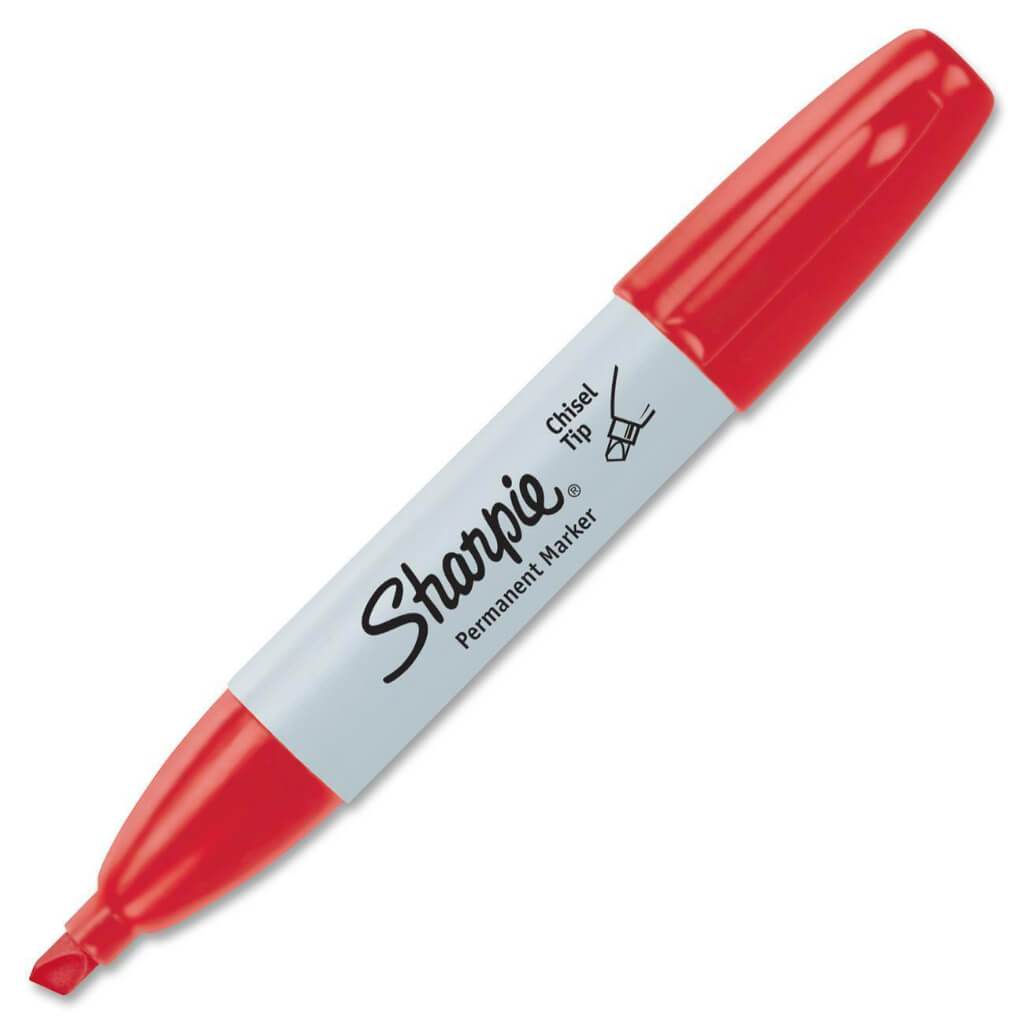 Markers Chisel Tip Red