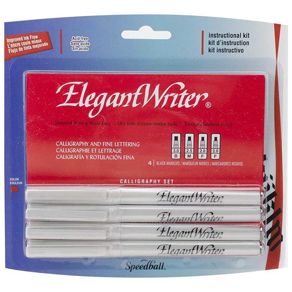 Speedball Elegant Writer Calligraphy Markers 4pkg