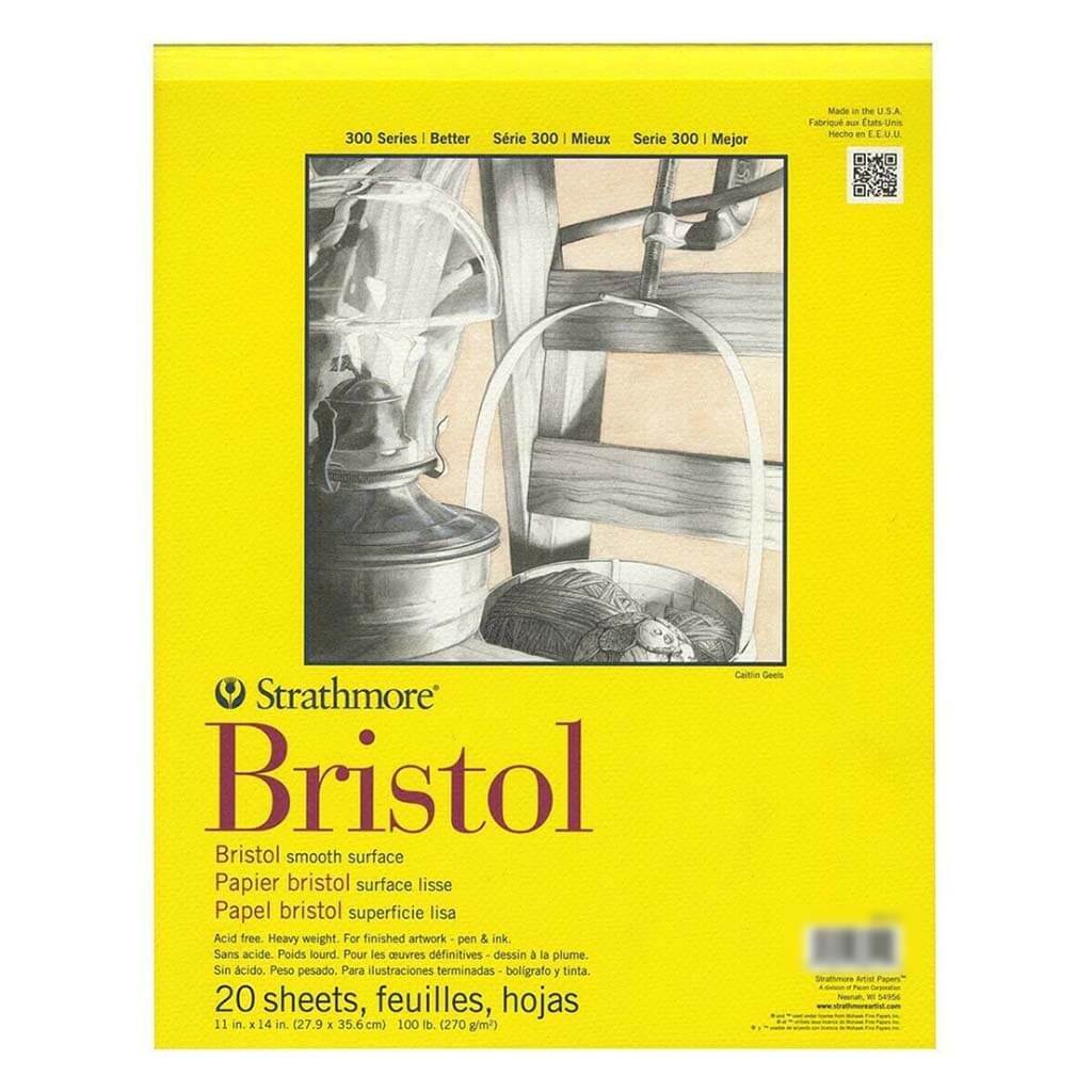 Strathmore Bristol Smooth Paper Pad 11in x 14in 20 Sheets