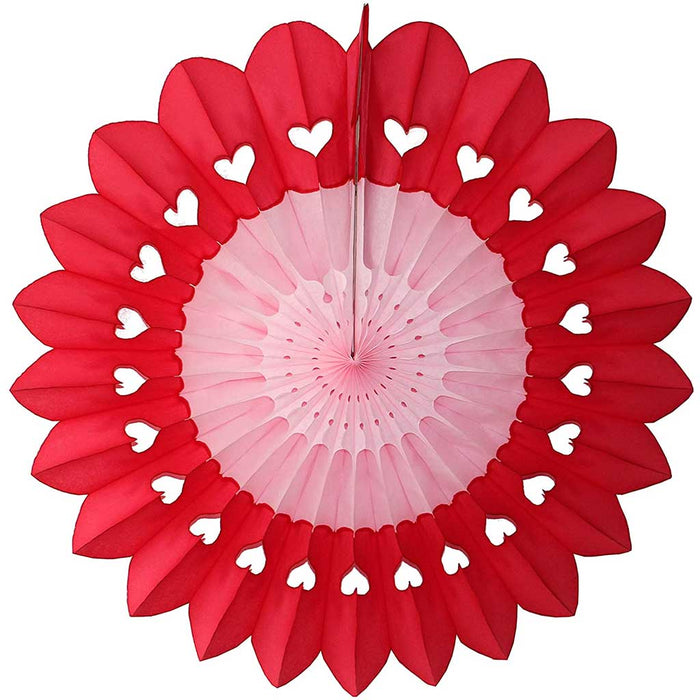 Fanburst Red and White 27in