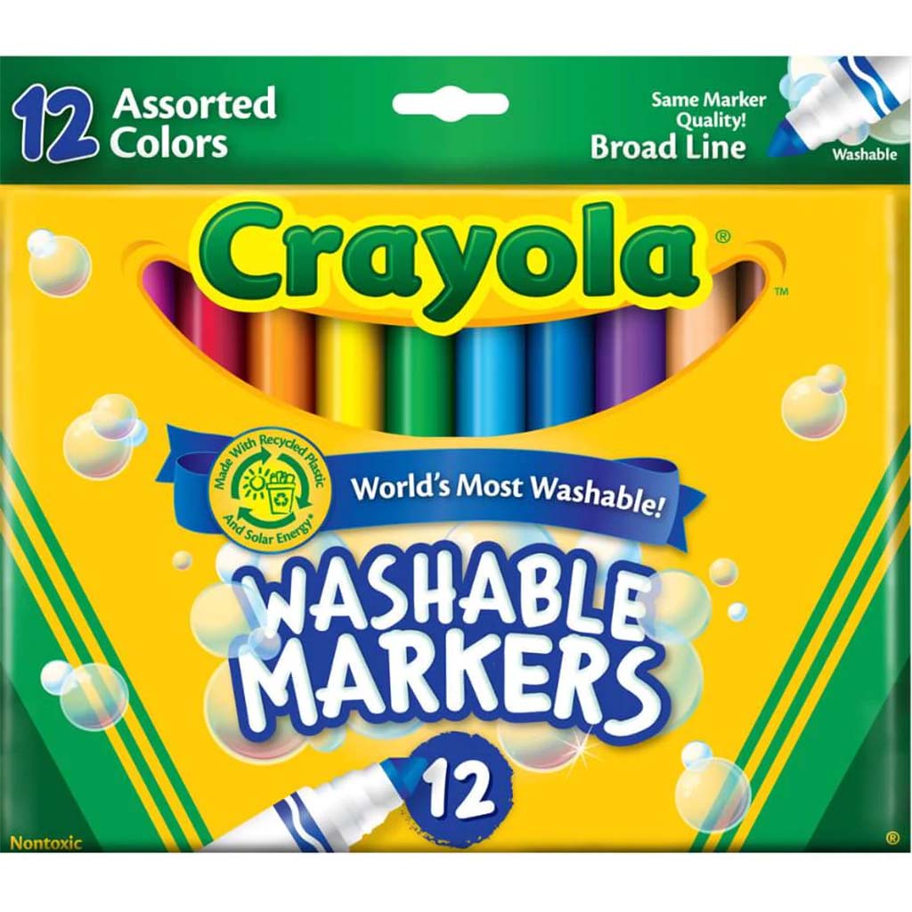 Crayola Washable Markers Broad Point Classic Colors 12ct