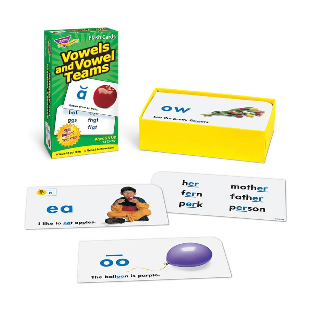 Vowels &amp; Vowel Teams Flash Cards 