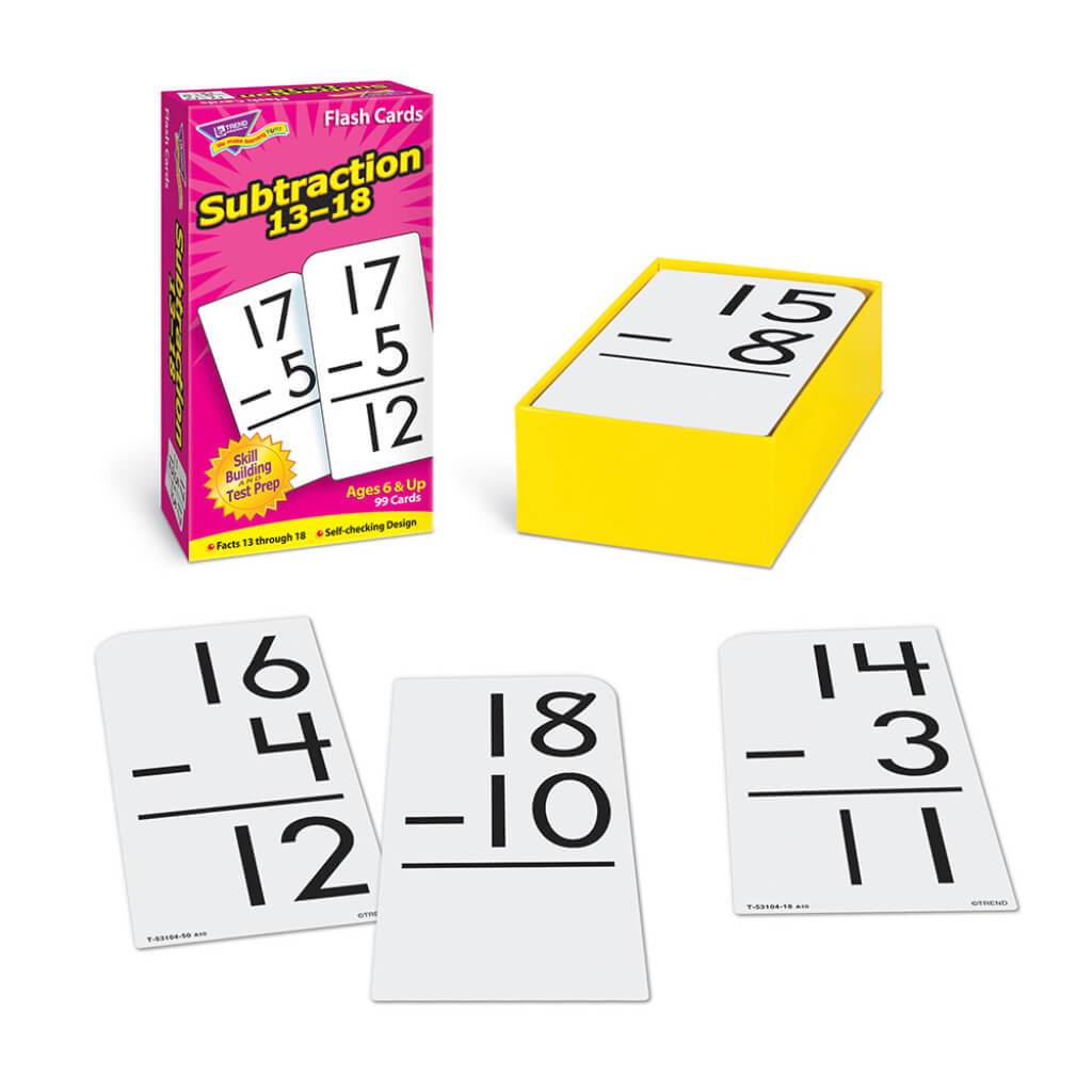 Subtraction 13-18 Flash Card 