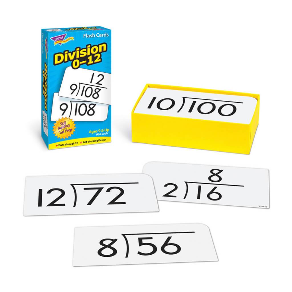 Division 0-12 Flash Cards Ages 9+ 