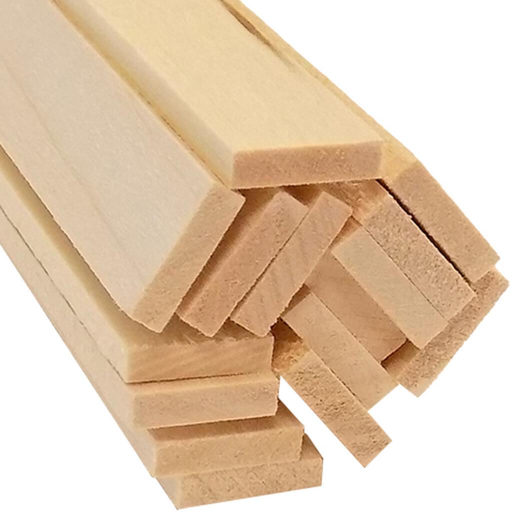 Basswood Strip Wood 1/8 x 1/2 x 24in