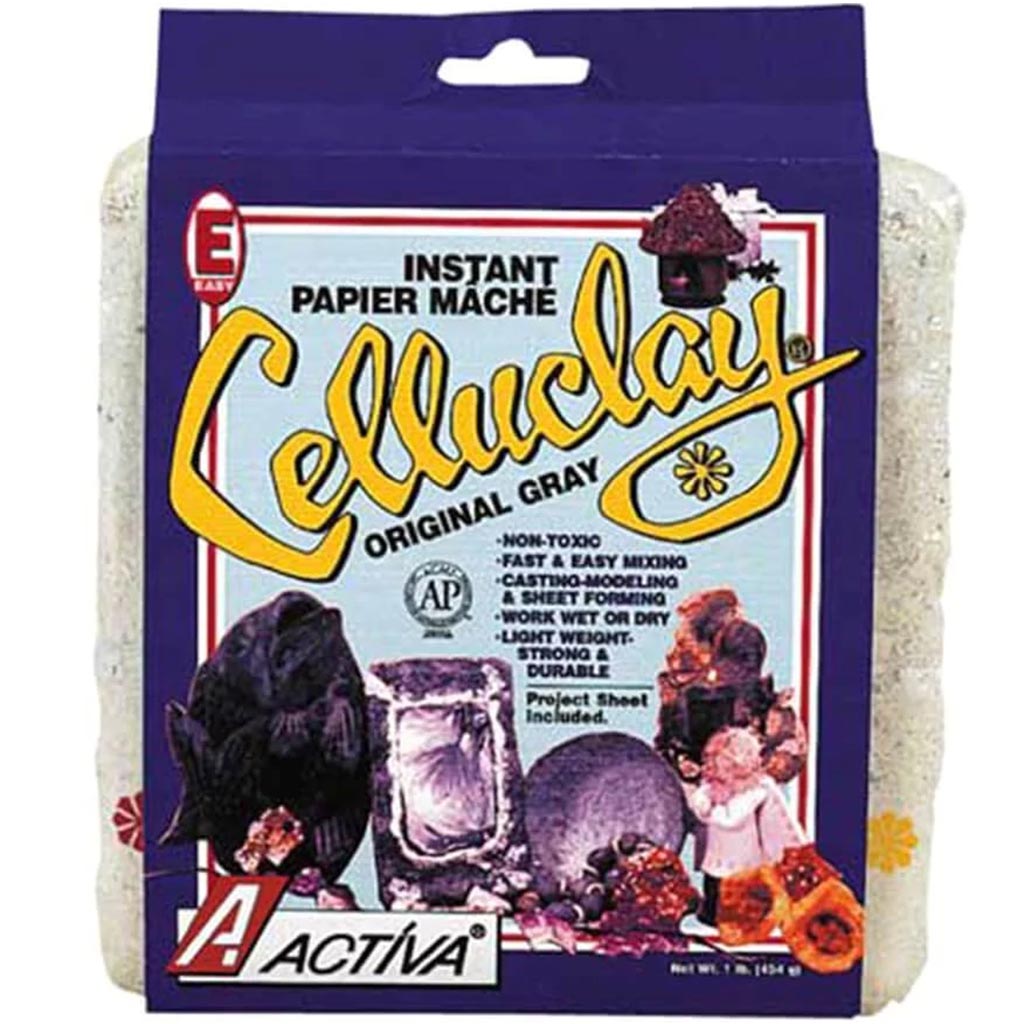 CELLUCLAY INSTANT PAPER MACHE GRAY 1LB 