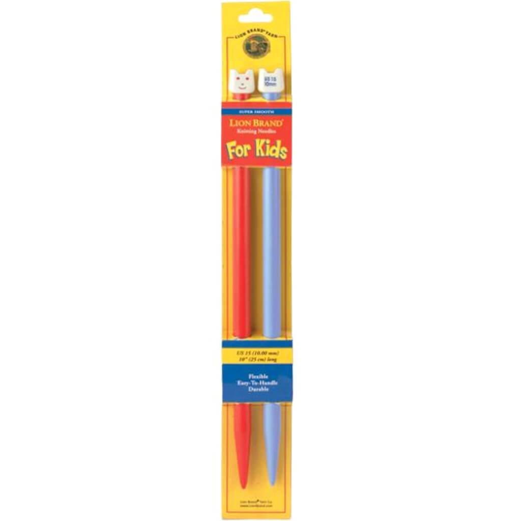 Lion Brand Kids Knitting Needles 10in Size 15 10mm