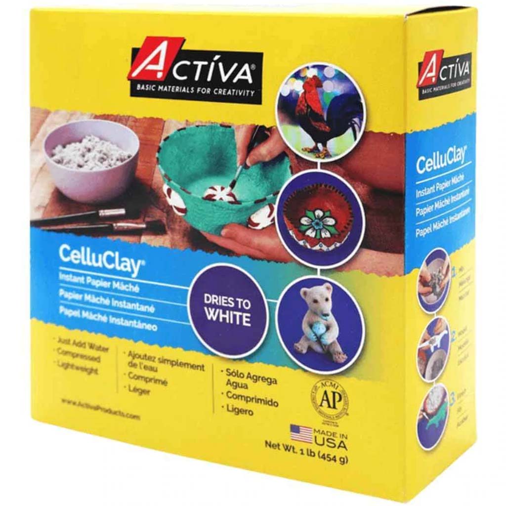 CELLUCLAY INSTANT PAPIER MACHE WHITE 1LB
