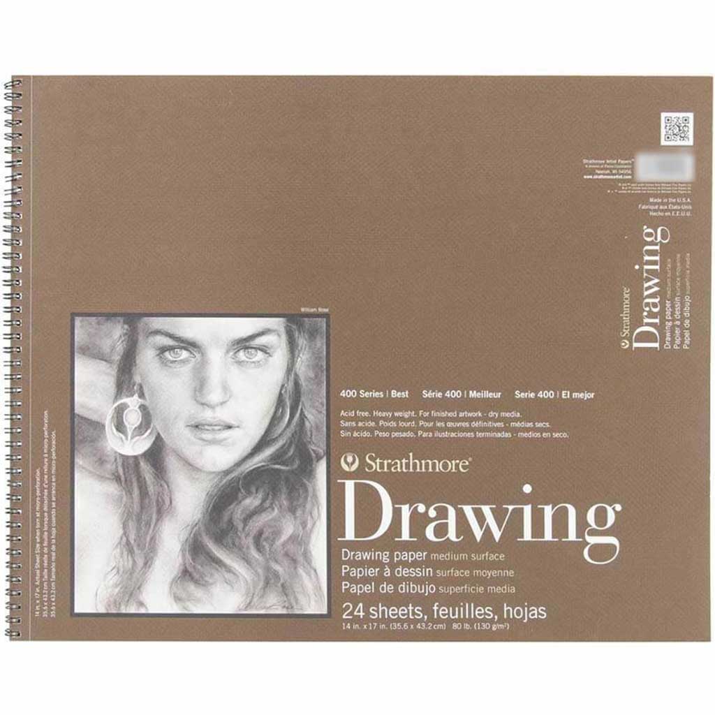 Strathmore 400 Series Drawing Paper Pad 14in x 17in, 24 Sheets