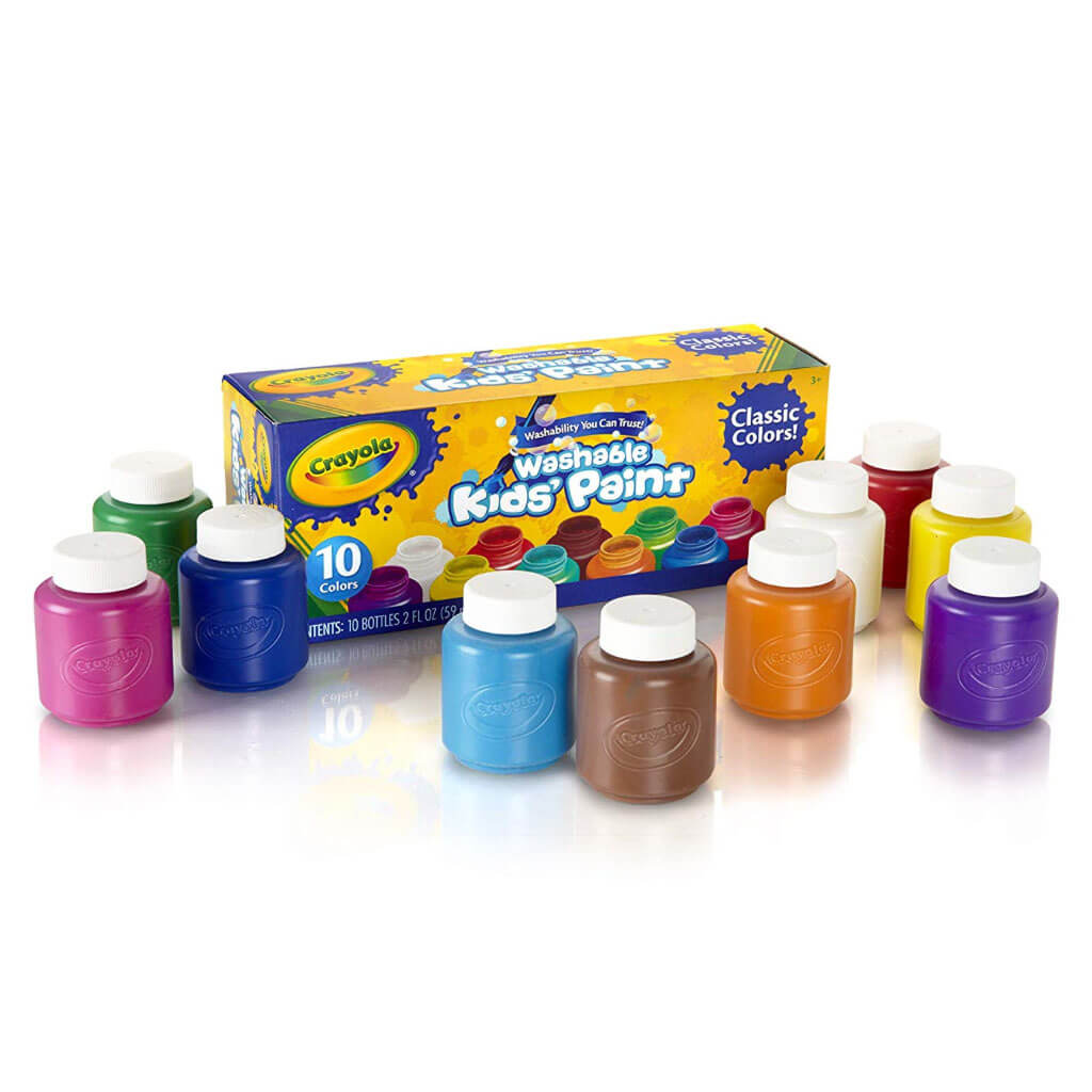 Crayola 10ct 2oz Washable Kids Paint Classic Colors