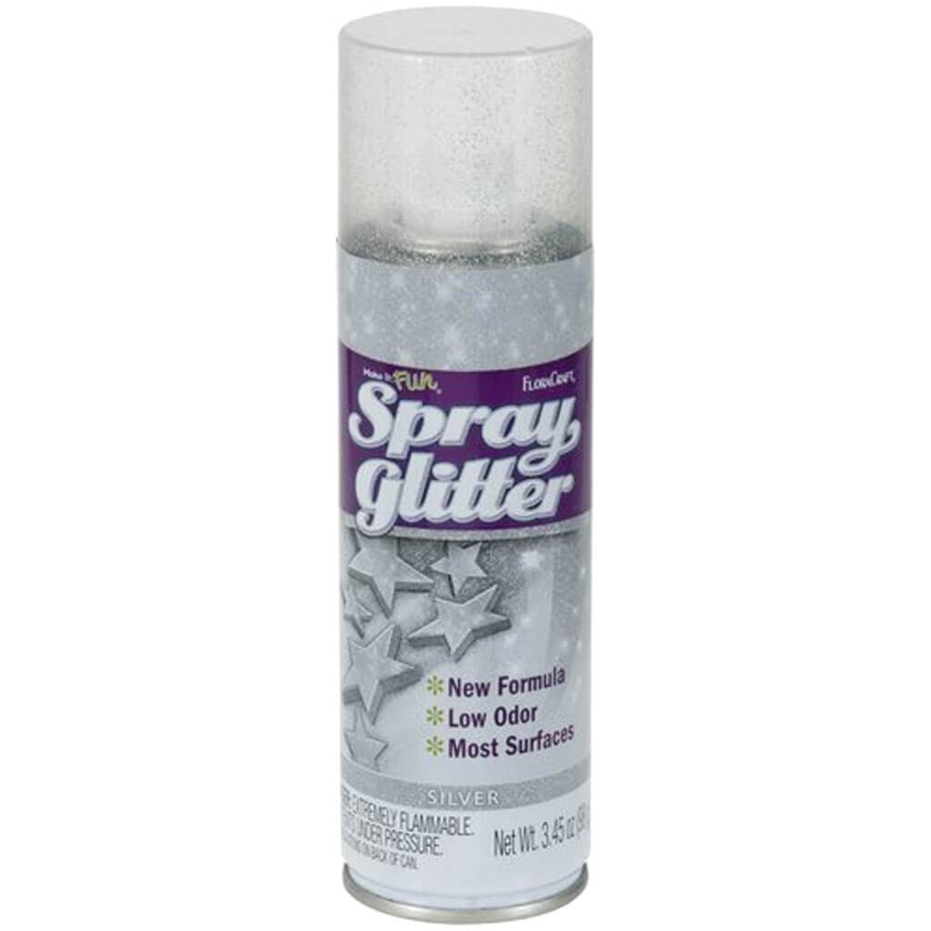 Spray Glitter 3.45oz Silver