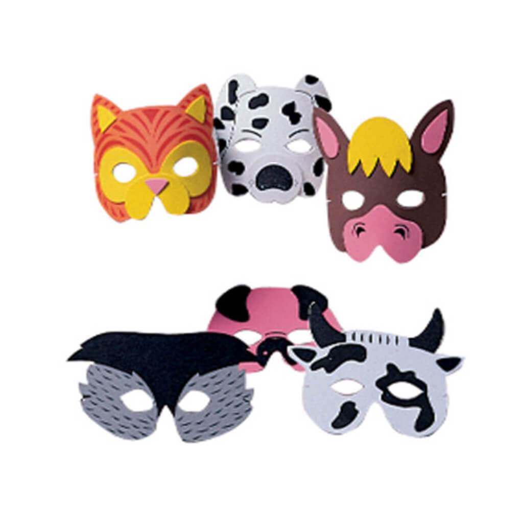 Farm Animal Foam Masks 